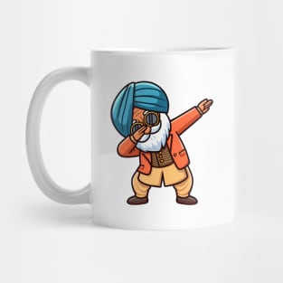 A punjabi old man dabbing - cheerful life Mug